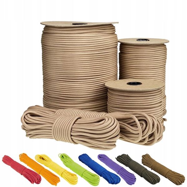 Linka EDCX 4mm Paracord 550 - (Tan, 30 m) zdjęcie 1