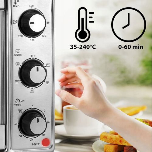 MINI PIEKARNIK PIECYK ELEKTRYCZNY Z TERMOOBIEGIEM DO PIECZENIA 25L na Arena.pl