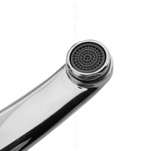 Bateria umywalkowa kuchenna nablatowa długi kran do zlewu chromowa VETTÄ na Arena.pl