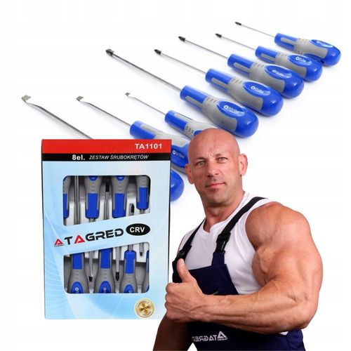 ZESTAW ŚRUBOKRĘTÓW WKRĘTAKÓW Z MAGNESEM 8SZT na Arena.pl