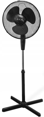 STP FF-40B3 MOCNY WENTYLATOR PODŁOGOWY 40W 40CM REGULOWANY 126CM CZARNY ALU na Arena.pl