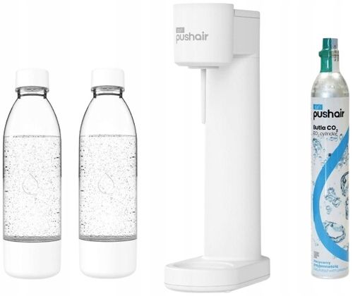 DAFI PushAir saturator z nabojem CO2 + 2 butelki do saturatora 0,7 l biały na Arena.pl