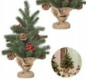 choinka sztuczna mini z ozdobami 55 gałęzi 50 cm pako 830-386