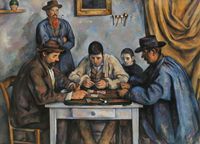 Plakat 18x13cm The Card Players, Paul Cezanne Vintage do Salonu