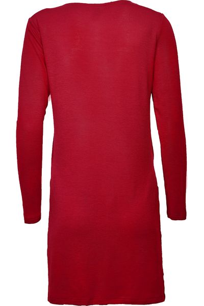 Bordowa Asymetryczna, Przeplatana Tunika - 36 / S zdjęcie 3