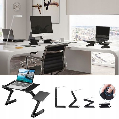 Stolik do laptopa REUGULOWANY GAMINGOWY Z WENTYLATOREM podstawka pod łóżka na Arena.pl