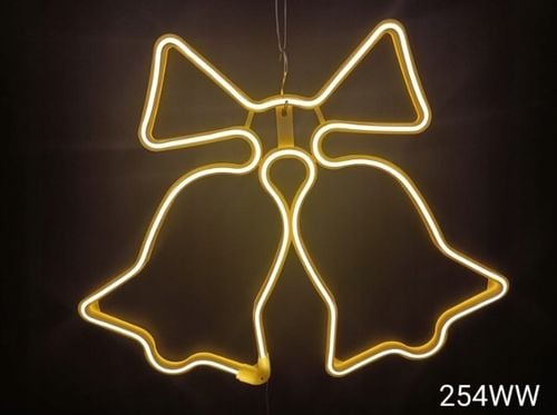 DUŻA OZDOBA ŚWIĄTECZNA NEON LED DZWONKI DZWONEK NEONOWY OŚWIETLENIE na Arena.pl