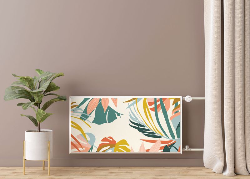 MATA Magnetyczna Na Grzejnik Abstrakcyjne Liście 90cm x 60cm zdjęcie 7