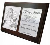 OBRAZEK SREBRNY PREZENT PAMIĄTKA KOMUNII ŚWIĘTEJ