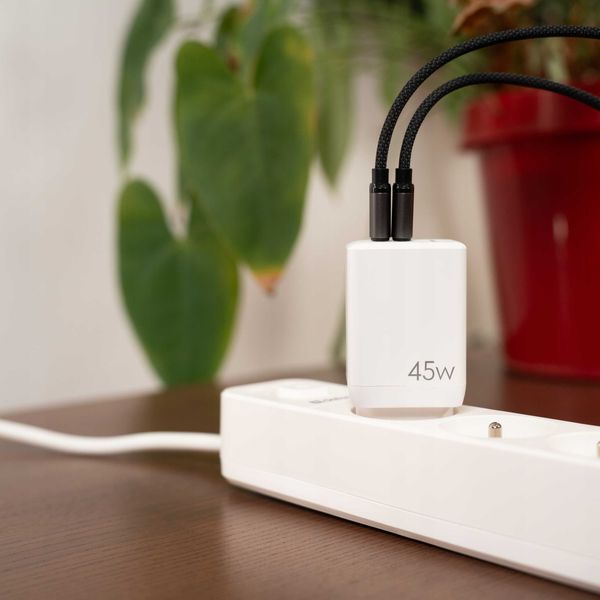 Spacecase Usb Charger 45W Gan Sc007W White zdjęcie 15