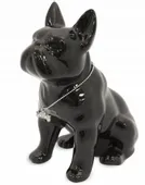 Ceramiczny pies buldog czarny H32 figura