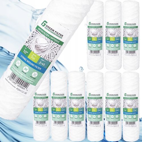10x Filtr do wody wkład sznurkowy 10 ' 5 mikron GF na Arena.pl
