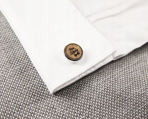 SPINKI DO MANKIETÓW Z GRAWEREM PAN MŁODY + PUDEŁKO - DREWNIANE na Arena.pl