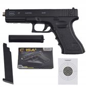 Pistolet policja Metalowy replika ASG + 5x800kulki