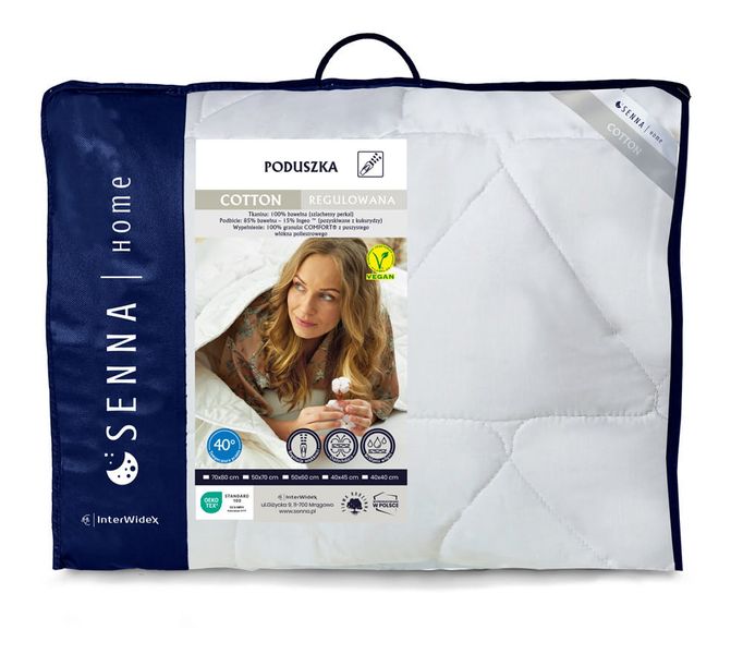 Poduszka regulowana 70x80cm COTTON | Inter Widex zdjęcie 2