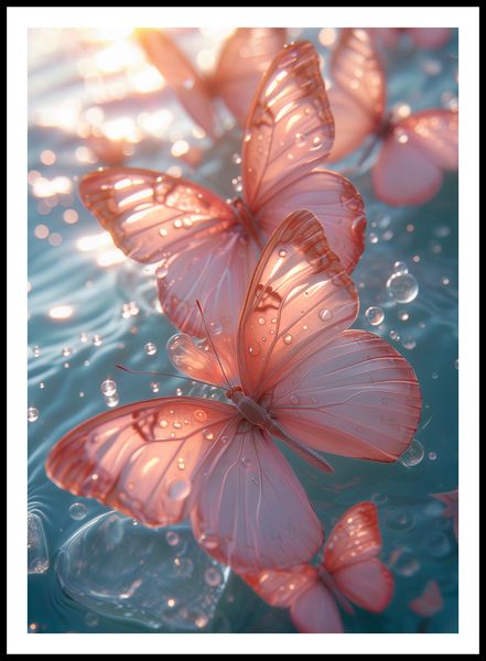 Plakat 64x90cm Świetliste Motyle zdjęcie 3