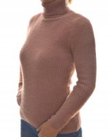 Damski sweter typu alpaka golf w prążek UNI cappu