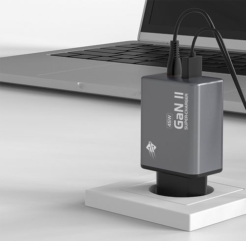 Szybka ładowarka sieciowa GaN II 45W 3A QC 3.0 1x USB C + 1x USB A na Arena.pl