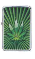 Zapalniczka Benzynowa Gentelo z Nadrukiem Liścia Marihuany