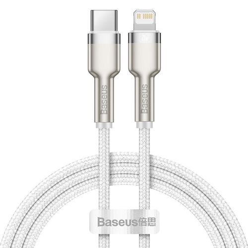 Kabel USB-C do Lightning Baseus Cafule, PD, 20W, 1m (biały) na Arena.pl
