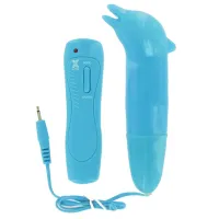 dolphin model g-spot vibrator z pilotem, 10 trybow, 13x3cm, niebieski