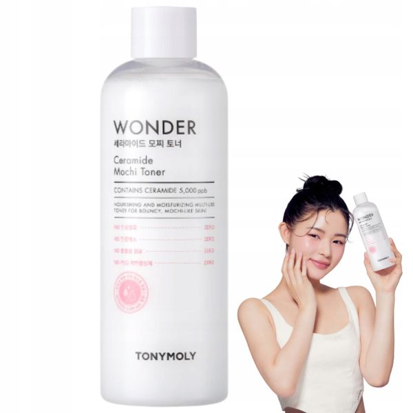 Tonik do twarzy z ceramidami Nawilża Tonymoly Wonder Ceramide Mochi 500ml zdjęcie 3