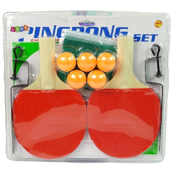 Zestaw Do Ping Ponga Tenis Stołowy Paletki Siatka 5 Piłek zdjęcie 1