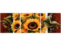 30 90CM OBRAZ 3 ELEM BUJNE SŁONECZNIKI ŚCIENNY PŁOTNO DRUK