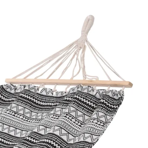 Hamak jednoosobowy biało-czarny 200x80 cm na Arena.pl