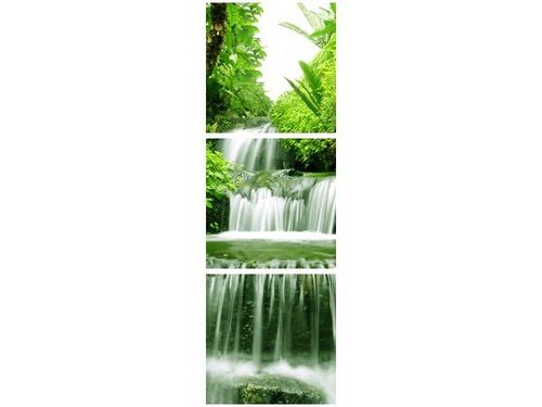 90X30CM WODOSPAD LESIE DESZCZOWYM TRÓJ OBRAZ DRUK na Arena.pl