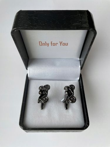 Spinki do mankietów EXC Motocykl Motor Szybki Ścigacz Race kol Grafit Tytan na Arena.pl