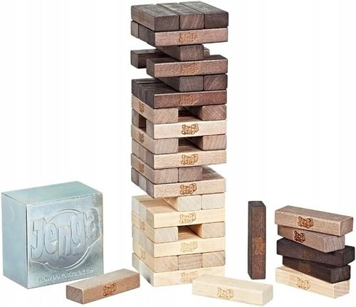 GRA JENGA ORYGINALNA HASBRO RUSTIC chwiejąca wieża gra zręcznościowa +6 lat na Arena.pl