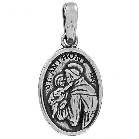 SREBRNY MEDALIK ŚW. FRANCISZEK ŚW. ANTONI PRÓBA SREBRA 925 zdjęcie 1