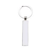 Dwustronny brelok do kluczy 1,3 x 6,3 cm do sublimacji - srebrny