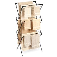 Suszarka na pranie metalowa czarna pionowa 62x46,5x137,5 cm