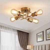 Złoty żyrandol lampa sufitowa bez żarówek