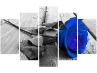 70 100CM OBRAZ 5 ELEM CHABROWA RÓŻYCZKA DRUK PŁÓTNO