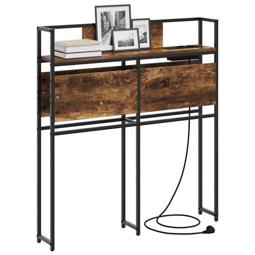 Zagłówek do przechowywania z półką Wędzony dąb 80 cm na Arena.pl