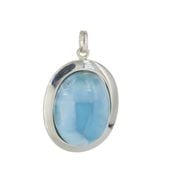 Zawieszka z larimarem owalnym w srebrze 2