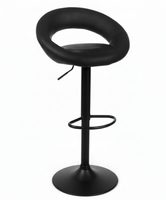 Hoker Focus Czarny – Krzesło barowe obrotowe czarny mat regulowane
