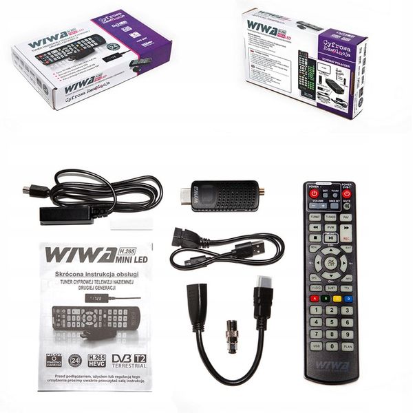 Dekoder Tuner TV Wiwaj DVB-T2 HEVEC MINI LED zdjęcie 8