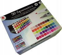 MARKERY DWUSTRONNE AKWARELOWE, WODNE PISAKI DECOTIME 50 szt. WZÓR 1