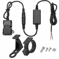ŁADOWARKA USB DO MOTOCYKLA WODOODPORNA PODWÓJNE PORTY