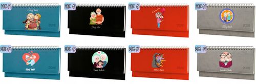 Terminarz dziadek i babcia 2026 tygodniowy kalendarz leżący biurkowy na Arena.pl