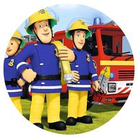 Opłatek na tort Urodziny Strażak Wóz Strażacki Strażak Sam Postać Bohater