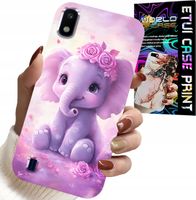 ETUI DO SAMSUNG A10 - SŁODKI SŁONIK NA RÓŻOWYM TLE CASE +FOLIA