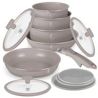 zestaw garnków tytanowych 12 elem. berlinger haus bh-8251 taupe