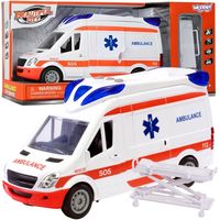 WOOPIE Pogotowie Karetka Ambulans Nosze w Zestawie + Sygnały Dźwiękowe I Świetlne
