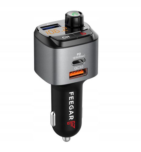 Feegar Transmiter Fm Bluetooth Ładowarka Qc 3.0 Pd na Arena.pl