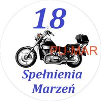Opłatek na tort Motor Yamaha Harley Davidson Cross VSK Urodziny 18 30 40 50